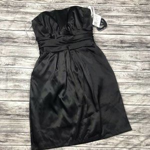 DAVIDS Bridal black dress strapless wedding